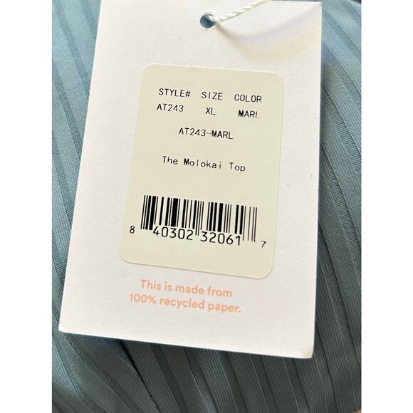 Andie Swim The Molokai Bikini Top Marlin Blue XL NWT - Picture 3 of 4